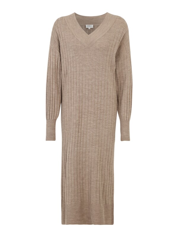Only Maternity Knitted dress 'OLMNEW TESSA' in Camel