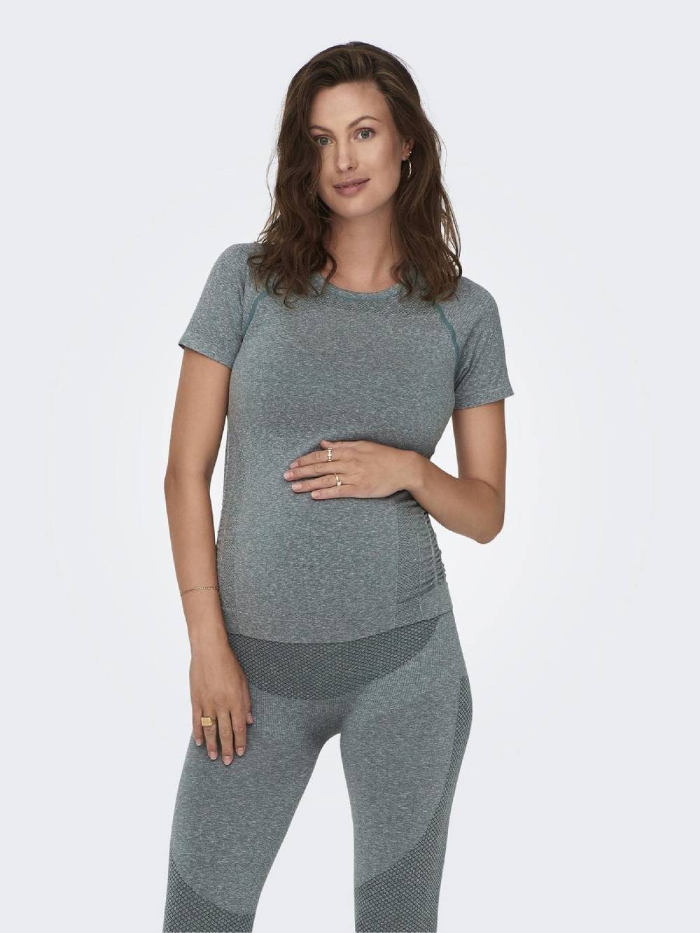 Only Maternity Performance Shirt In Grey