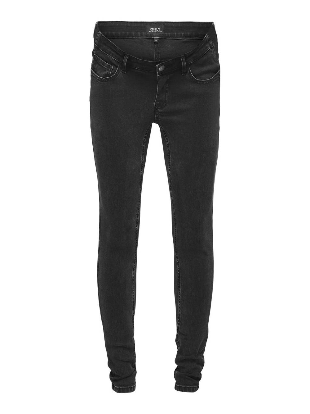 Only Maternity Skinny Jeans In Black Denim
