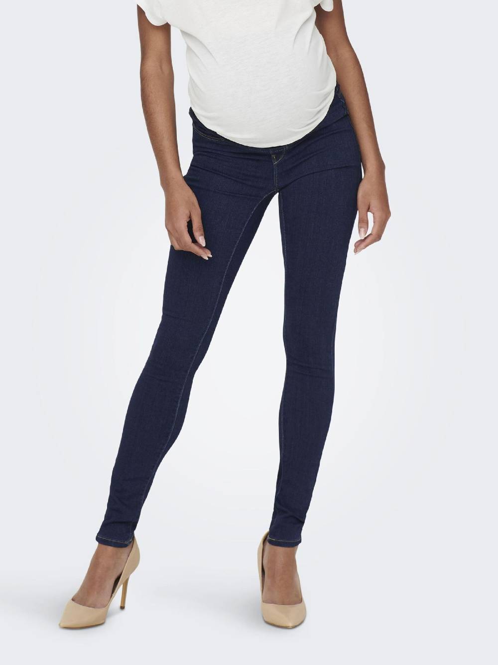 Only Maternity Skinny Jeggings 'Olmrain' In Dark Blue