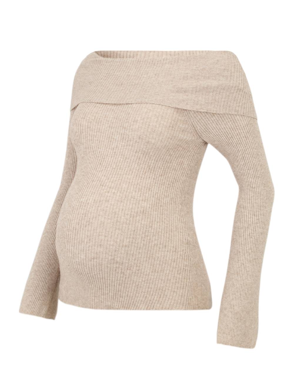 Only Maternity Sweater 'OLMJAYDEN' In Light Brown