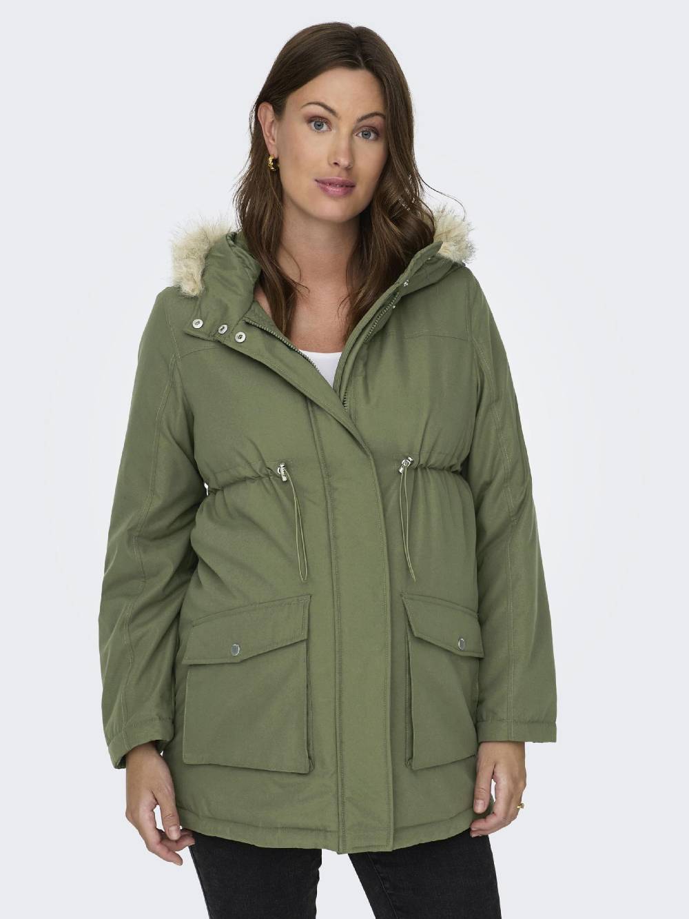 Only Maternity Winter Parka 'LUCIA' In Olive