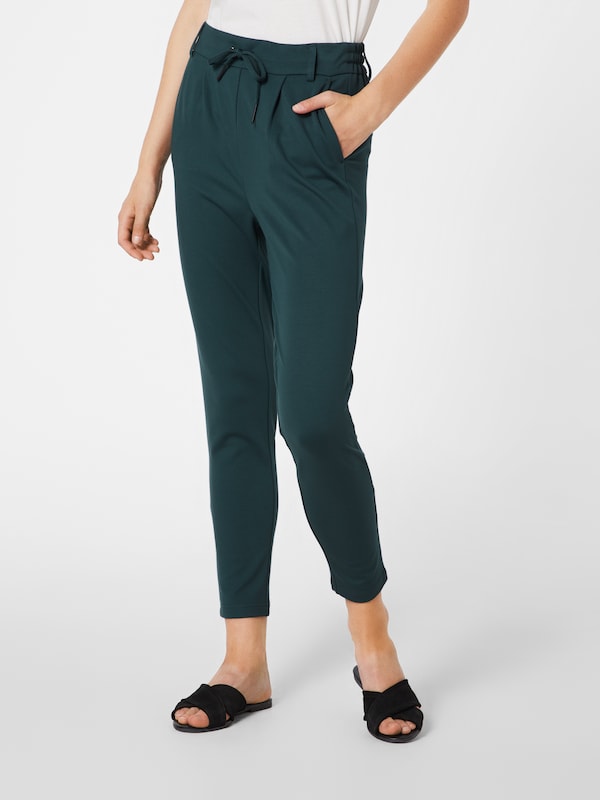 ONLY Regular Pleat-Front Pants 'ONLPoptrash' in Petrol