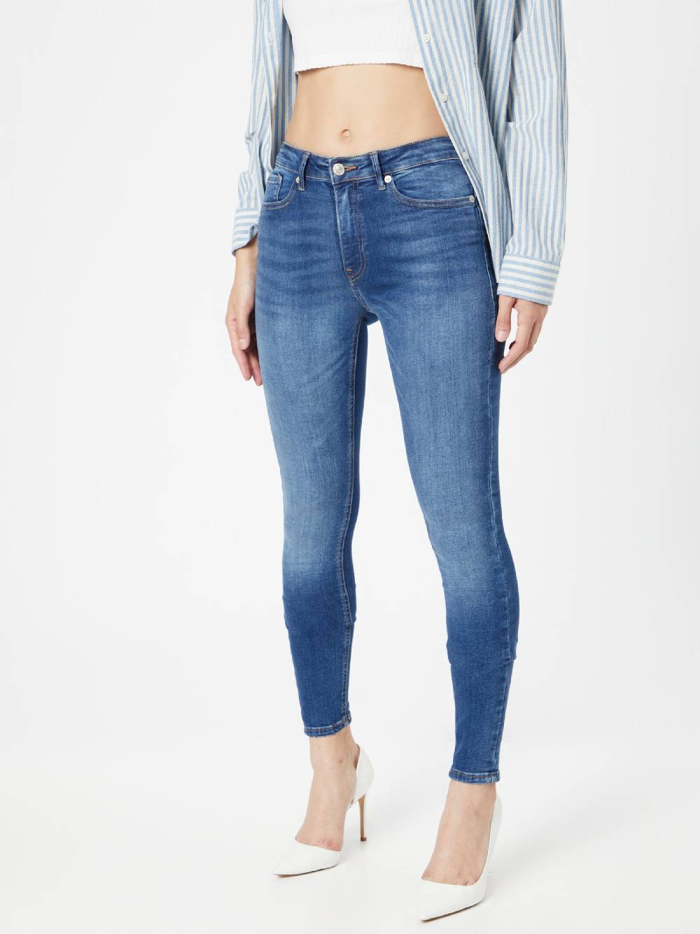ONLY Skinny Jeans 'Paola' In Dark Blue
