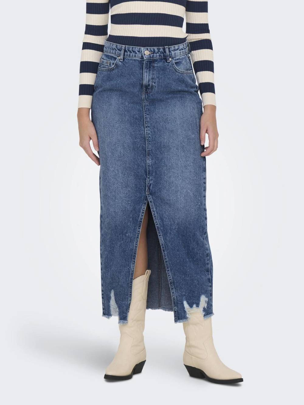 ONLY Skirt 'Emma' In Blue Denim