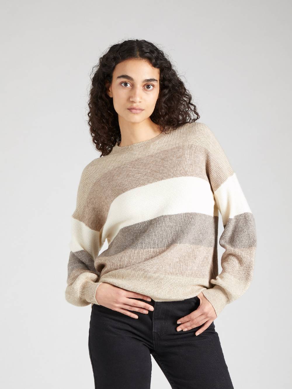 ONLY Sweater 'Atia' In Dark Beige, Mottled Beige