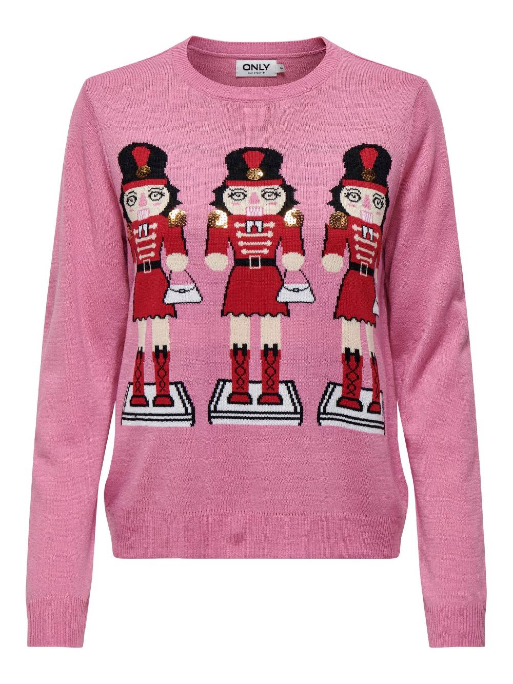 ONLY Sweater 'XMAS GIRLS' In Light Pink