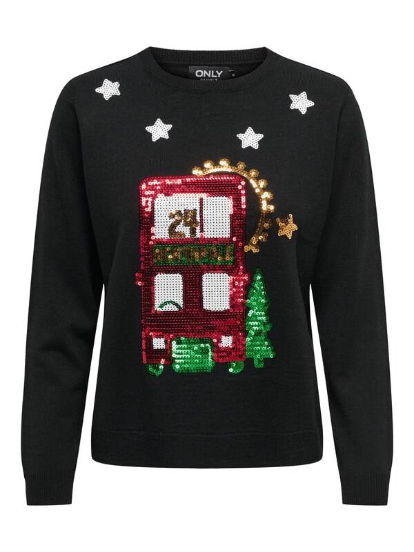 ONLY Sweater 'XMAS' in Black