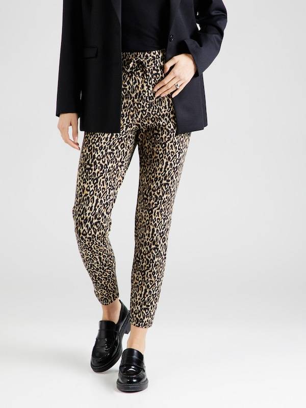 ONLY Tapered Pleat-Front Pants 'Poptrash' in Beige, Sand, Black