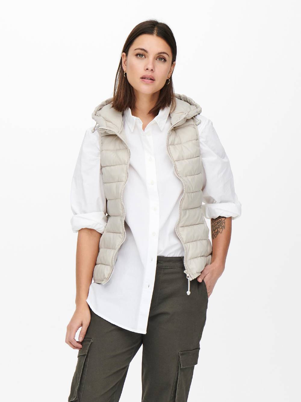 ONLY Vest 'ONLNew Tahoe' In Beige