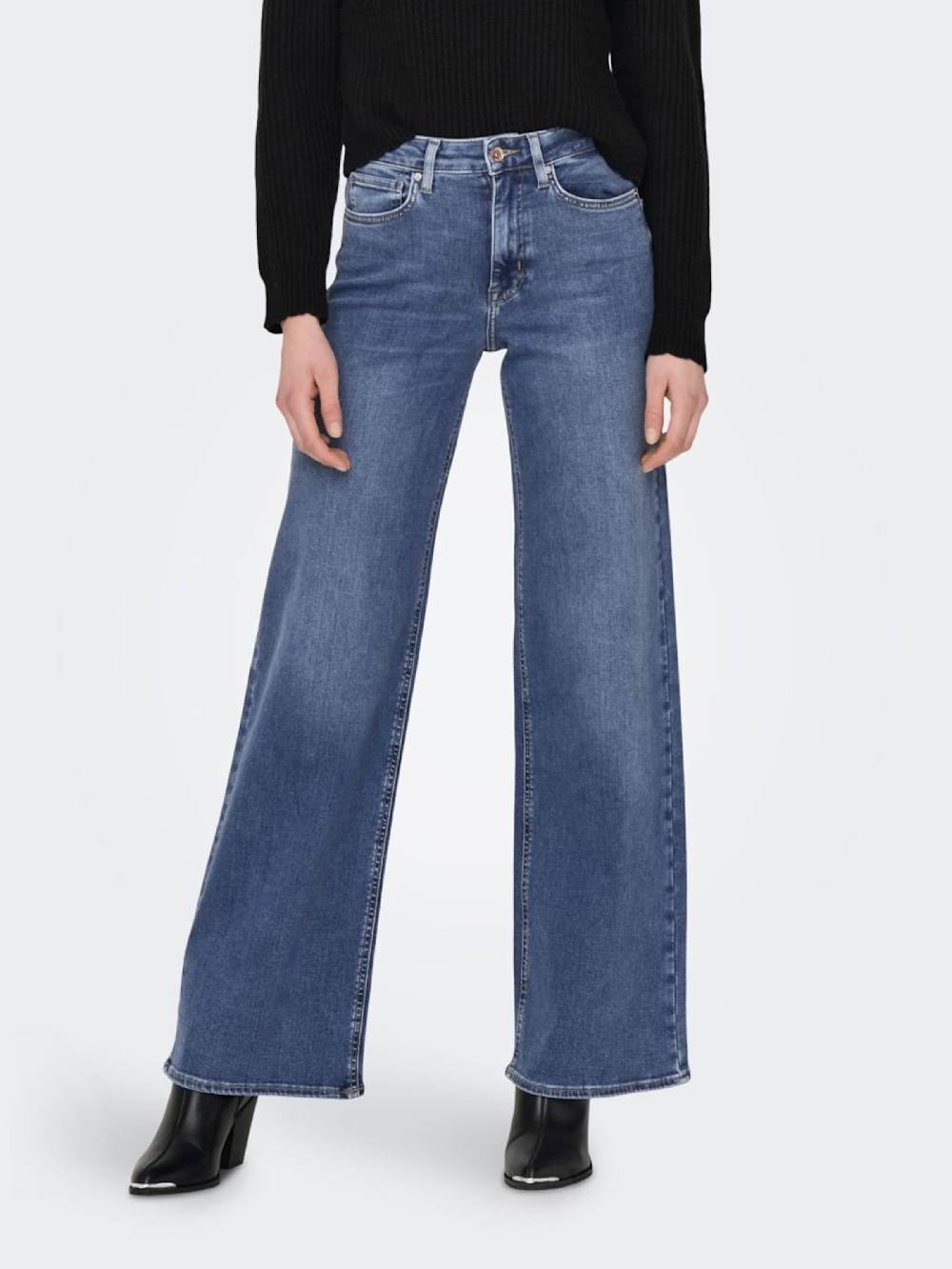 ONLY Wide Leg Jeans 'Madison' In Blue