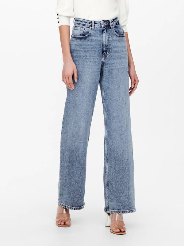ONLY Wide leg Jeans 'ONLJuicy' in Blue Denim
