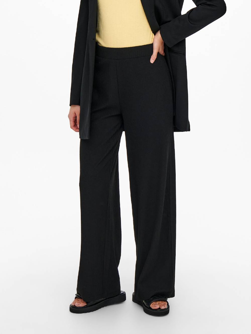 ONLY Wide Leg Pants 'ONLNella' In Black