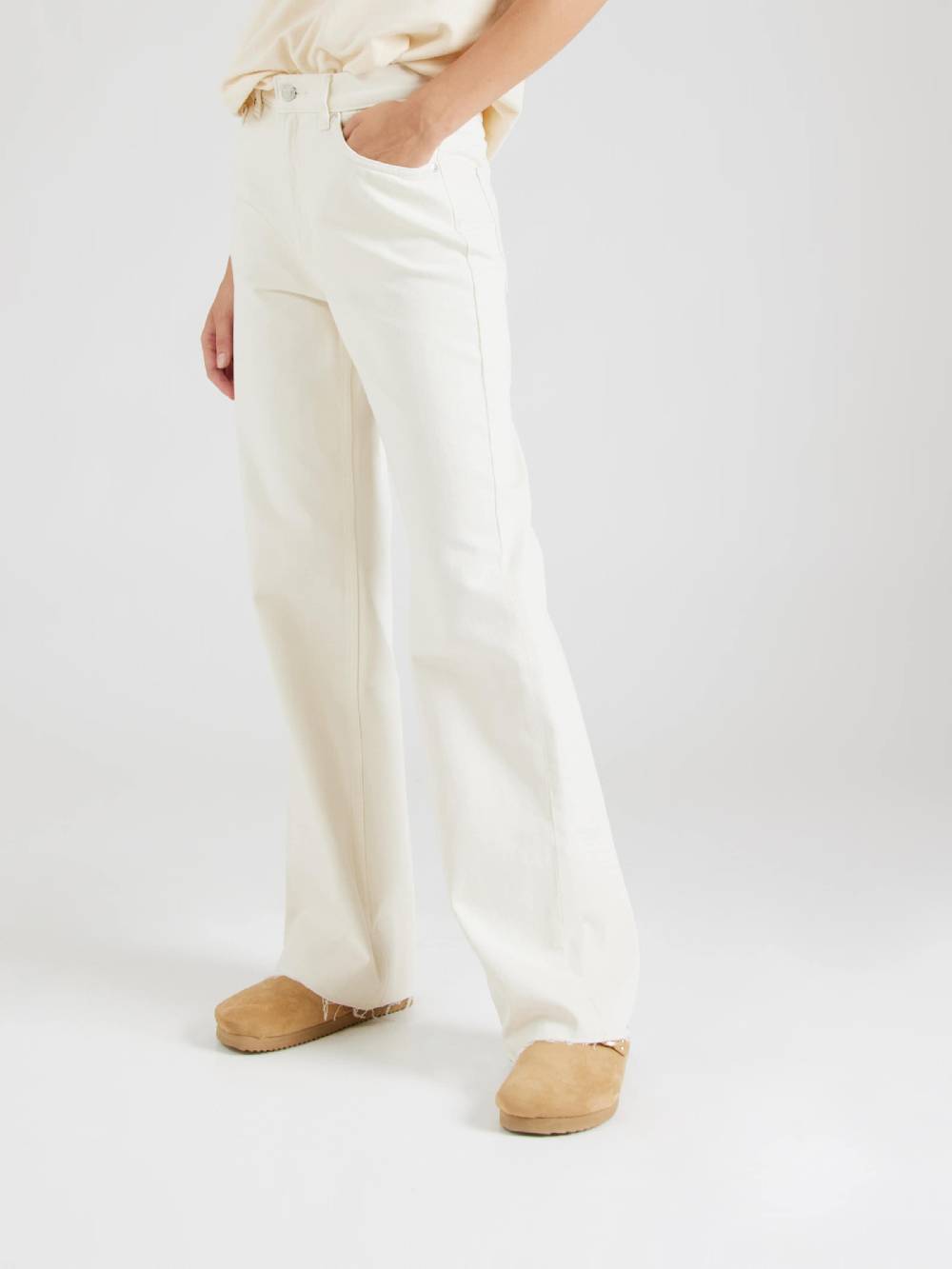 & Other Stories Wide Leg Jeans In Wool White