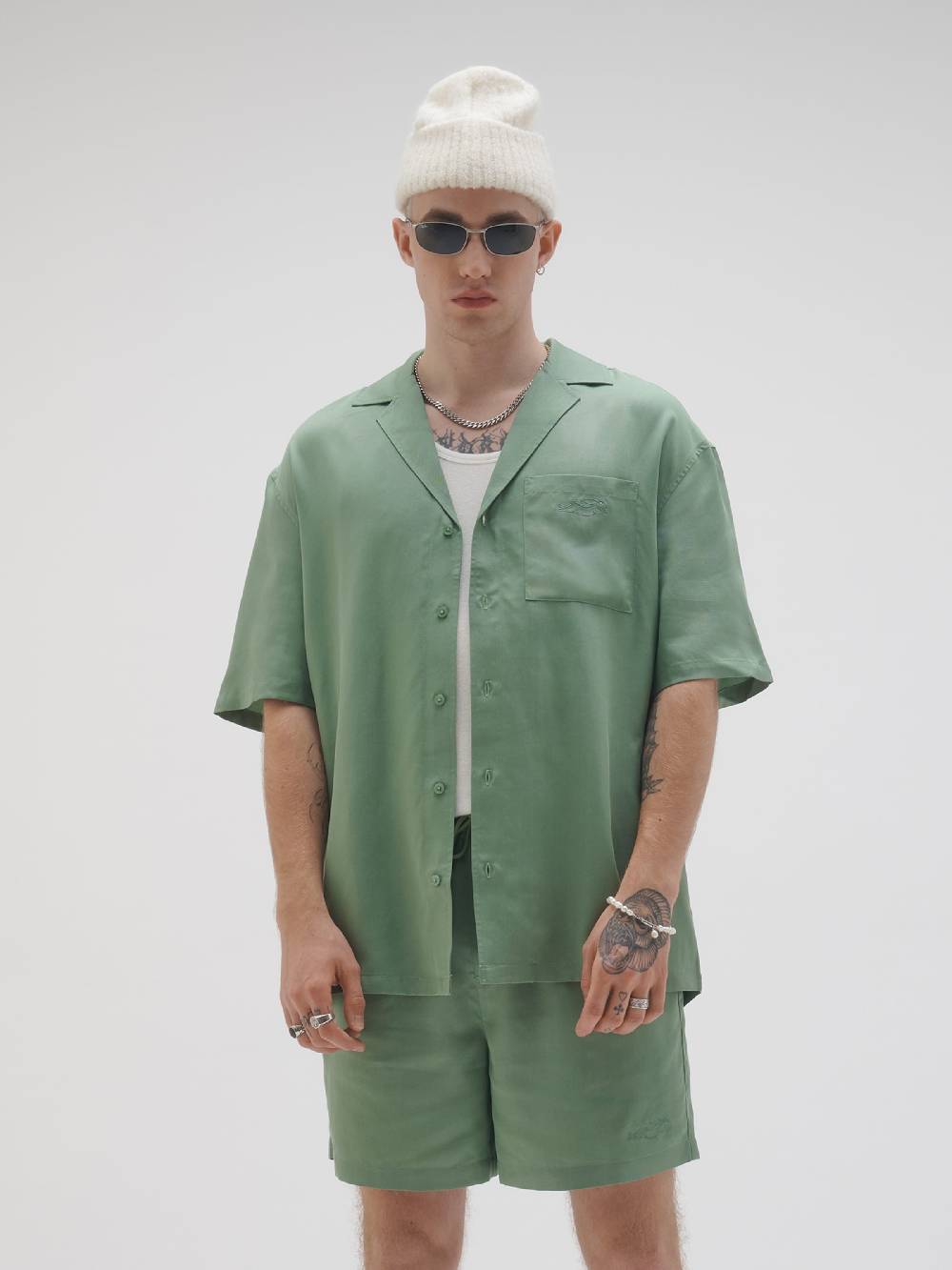 Pacemaker Regular Fit Button Up Shirt 'Kuzey' In Khaki