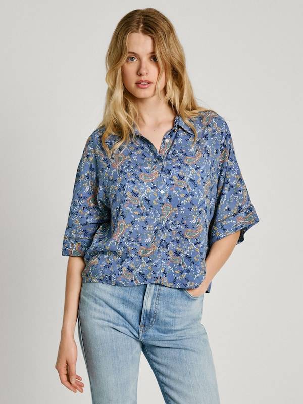 Pepe Jeans Blouse 'Mery' in Marine Blue, Opal