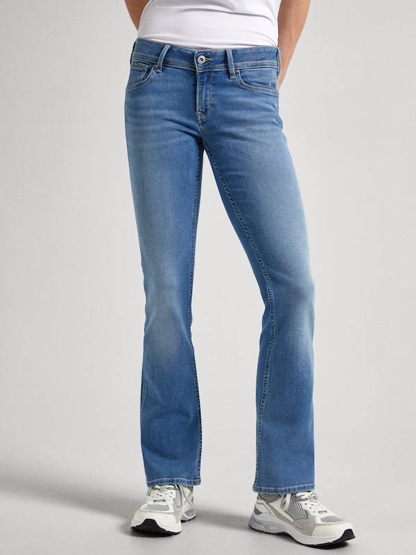 Pepe Jeans Flared Jeans In Blue Denim