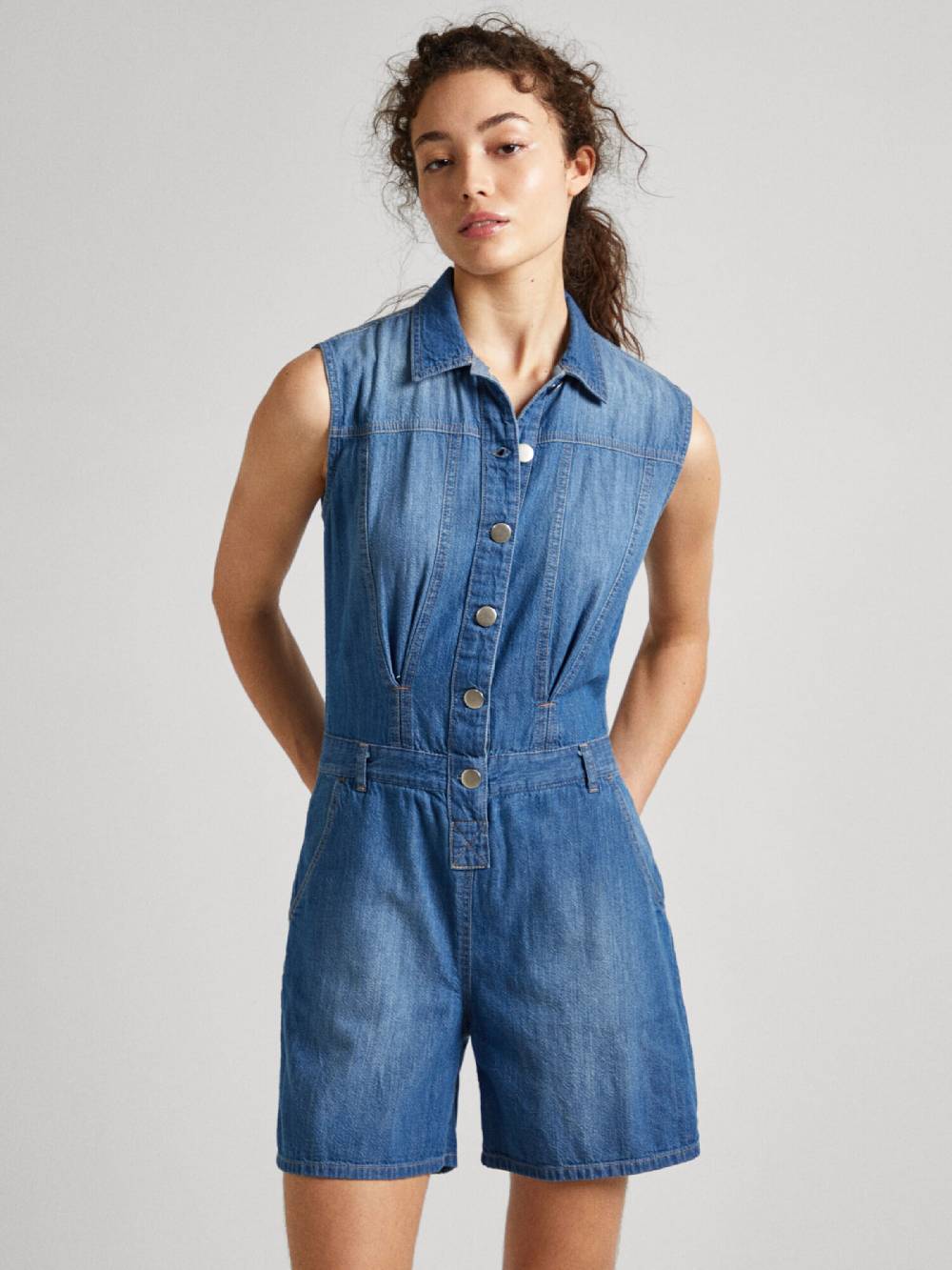 Pepe Jeans Jumpsuit 'JESS' In Blue Denim