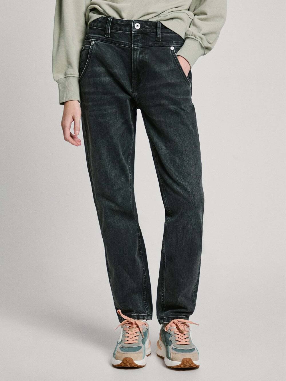 Pepe Jeans Loose Fit Jeans In Grey Denim