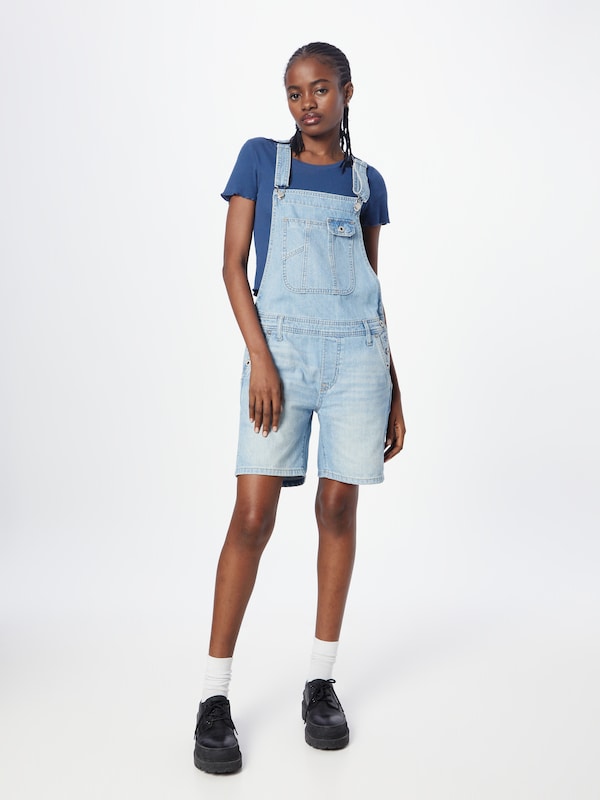 Pepe Jeans Regular Jean Overalls 'ABBY FABBY' in Blue Denim