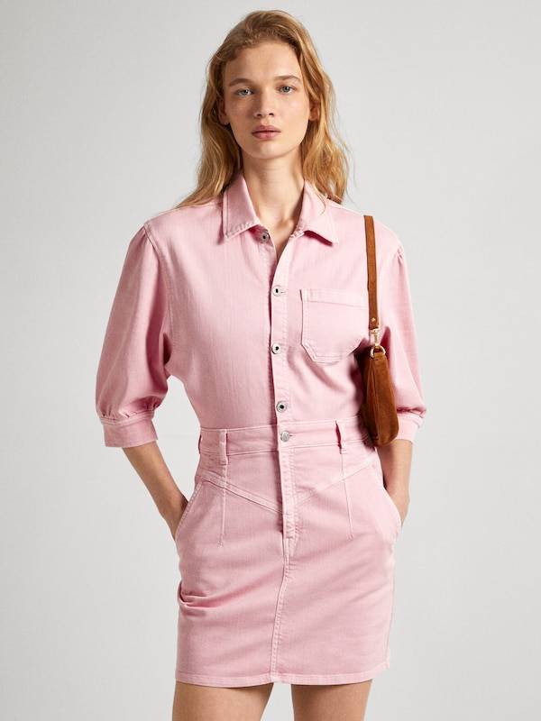Pepe Jeans Shirt Dress 'Gracie' in Pink