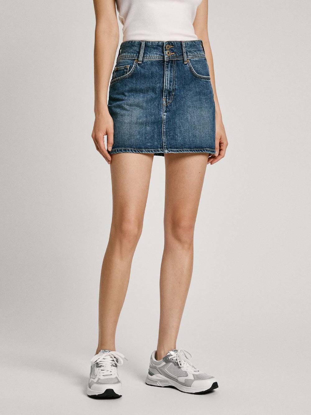 Pepe Jeans Skirt In Blue Denim