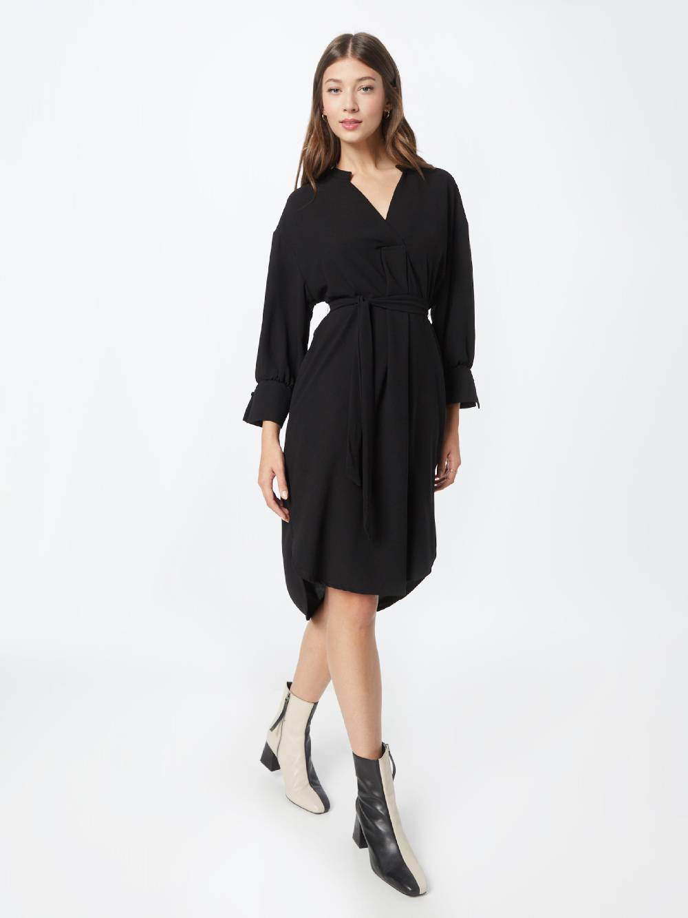 Peppercorn Shirt Dress 'Sabia' In Black