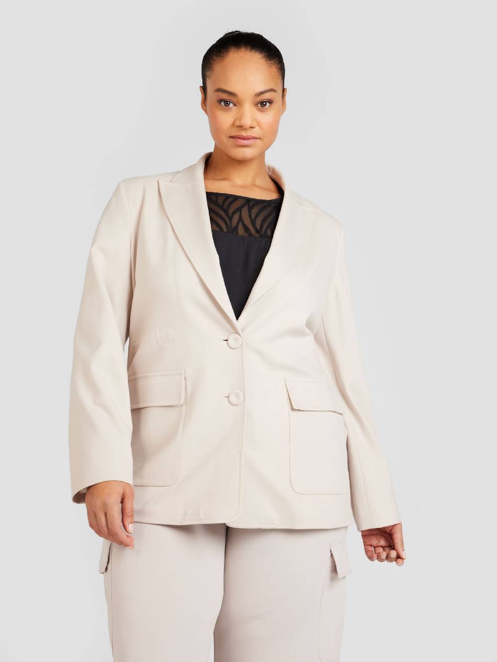 Persona By Marina Rinaldi Blazer 'OCROMA' In Sand