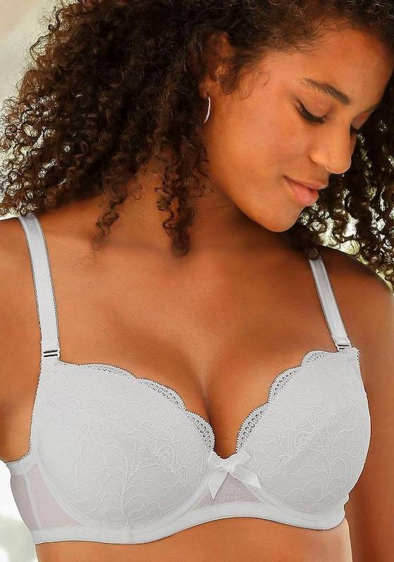 PETITE FLEUR T-shirt Bra in Black, White