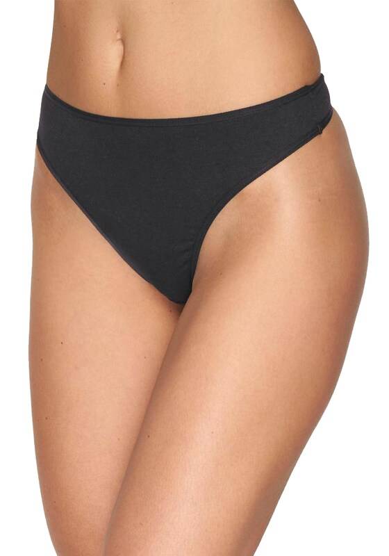 PETITE FLEUR Thong in Black