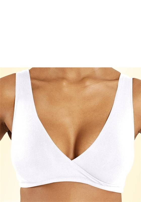 PETITE FLEUR Triangle Nursing Bra in Black, White