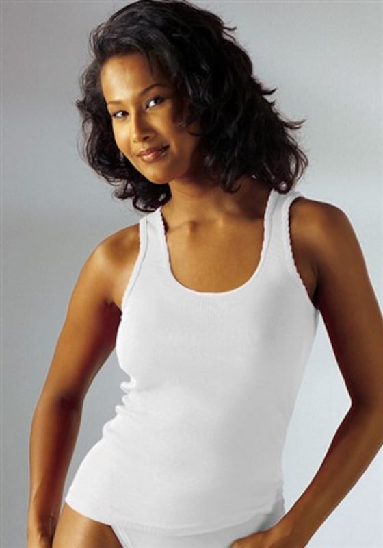 PETITE FLEUR Undershirt In White