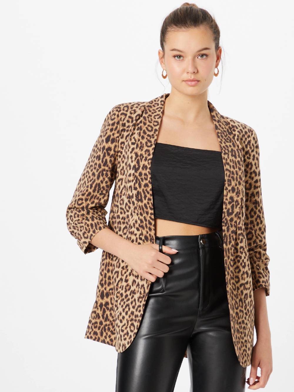 PIECES Blazer 'Bosella' In Beige, Brown