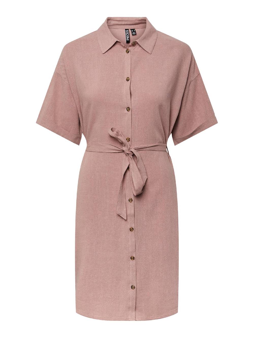 PIECES Shirt Dress 'Vinsty' In Dusky Pink