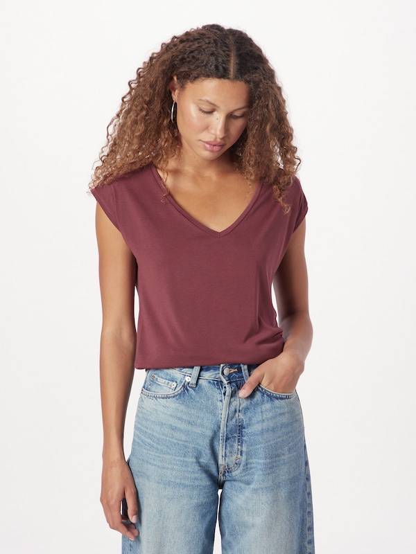 PIECES Shirt 'PCKamala' in Wine Red