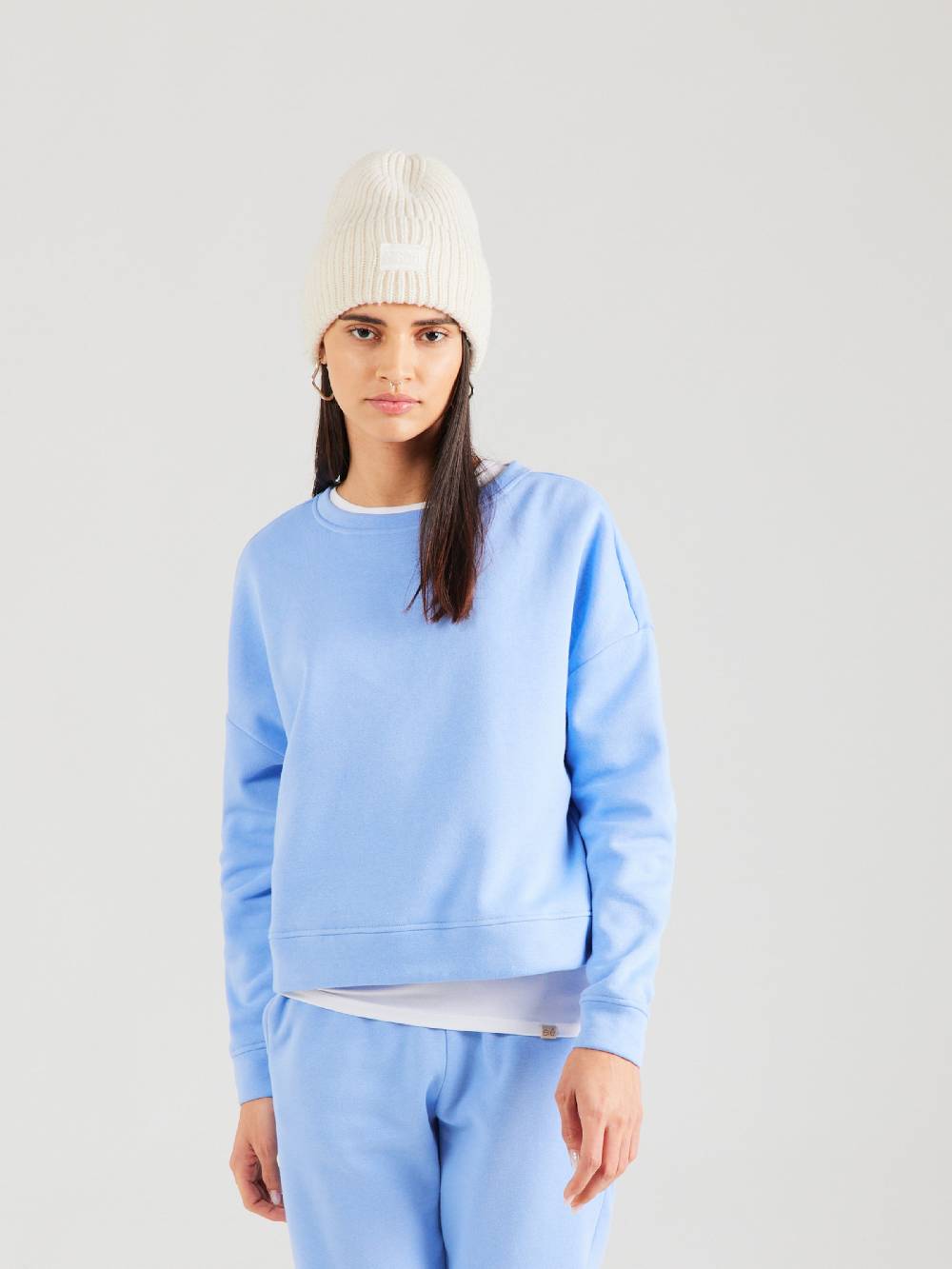 PIECES Sweatshirt 'CHILLI' In Light Blue
