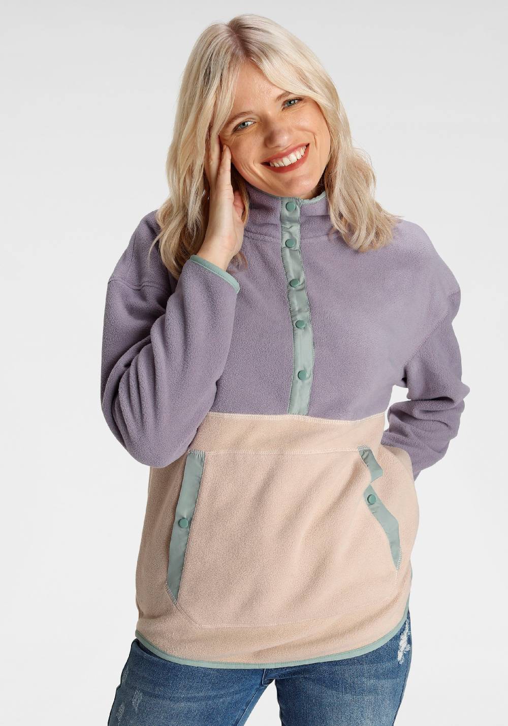 POLARINO Athletic Sweater In Beige