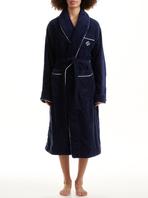 Polo Ralph Lauren Long Bathrobe ' Essentials ' in Navy