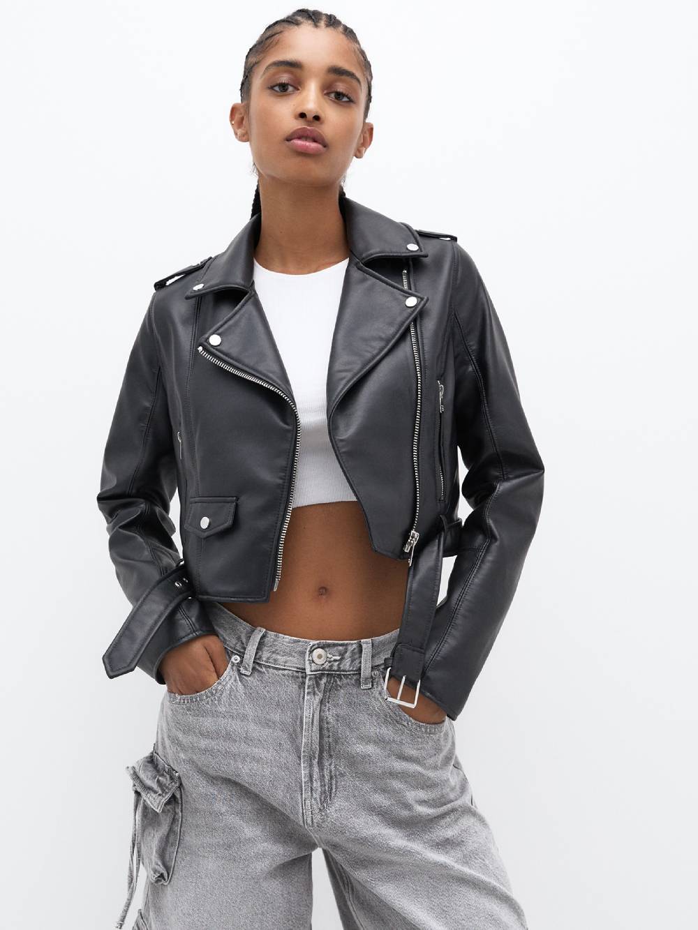 Pull&Bear Between-Season Jacket In Black