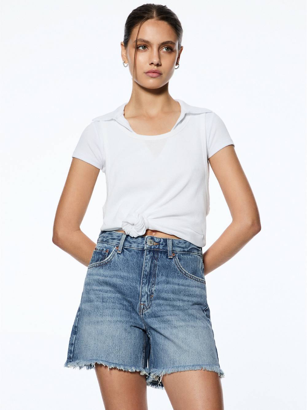 Pull&Bear Regular Jeans In Blue Denim