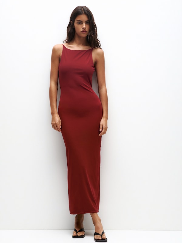 Pull&Bear Summer Dress in Carmine Red