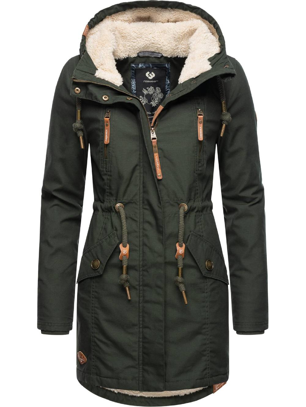 Ragwear Winter Parka 'Elsie' In Dark Green