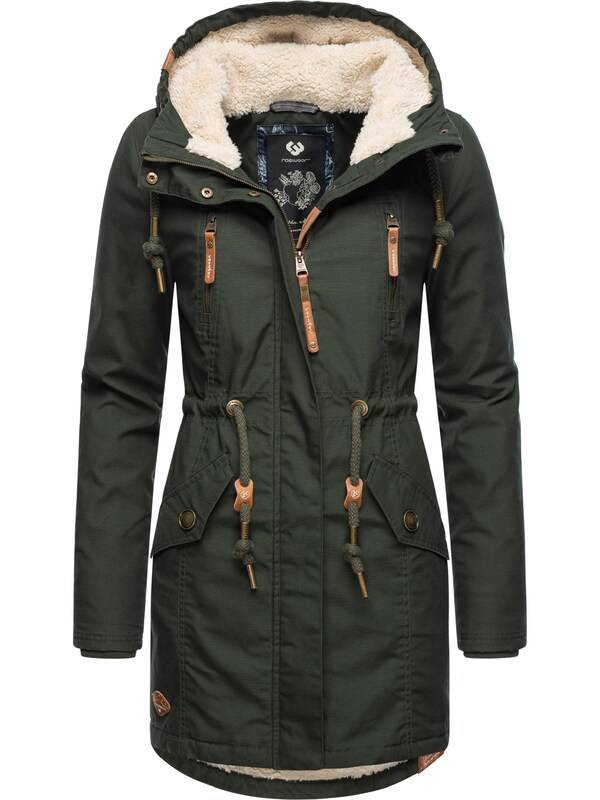 Ragwear Winter Parka 'Elsie' in Dark Green