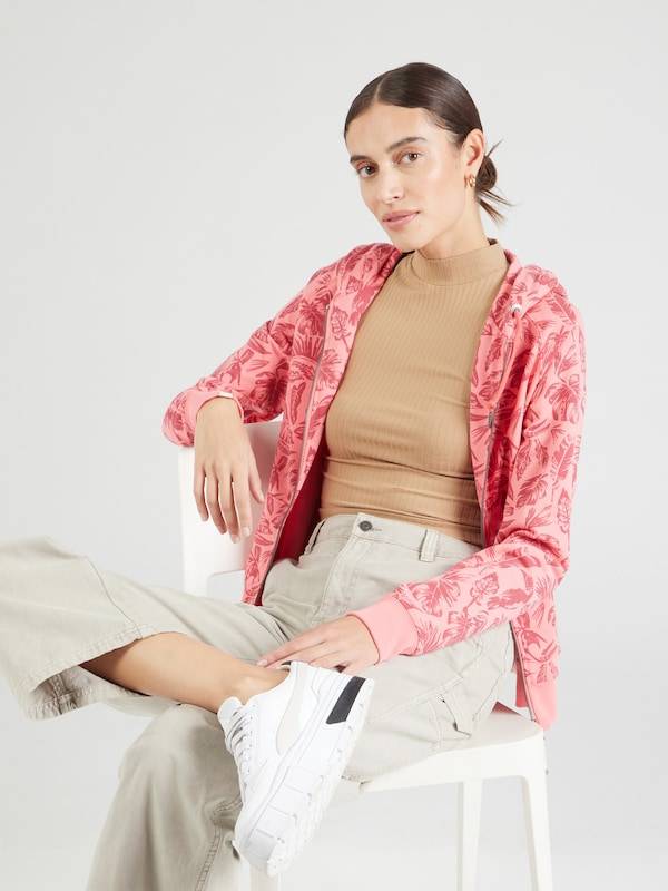 Ragwear Zip-Up Hoodie 'Rosemerie' in Salmon