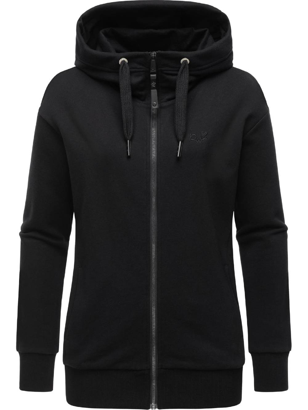 Ragwear Zip-Up Hoodie 'Yodis' In Black