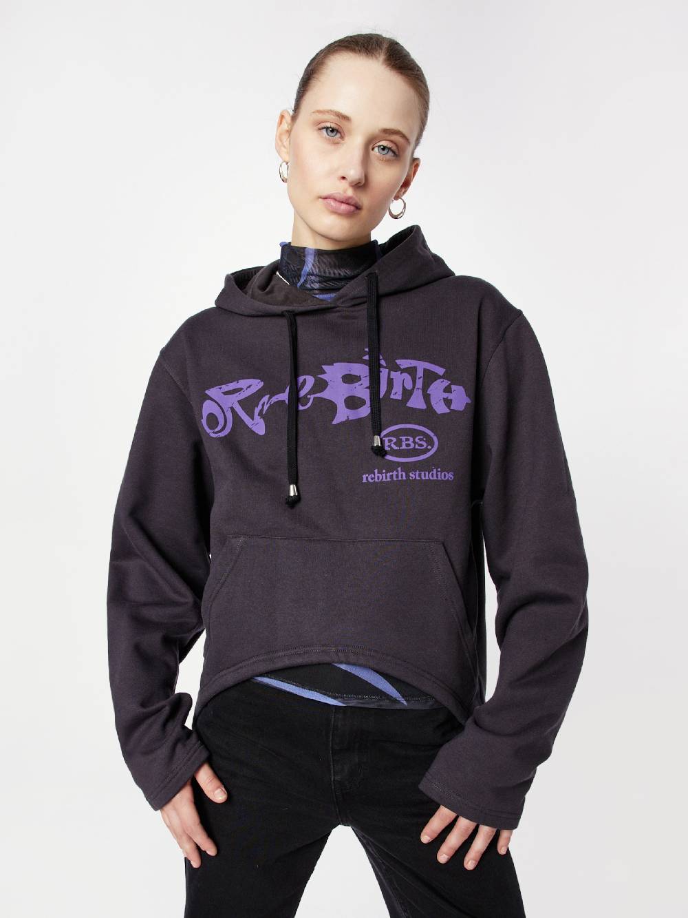 Rebirth Studios Sweatshirt 'Hella' In Graphite