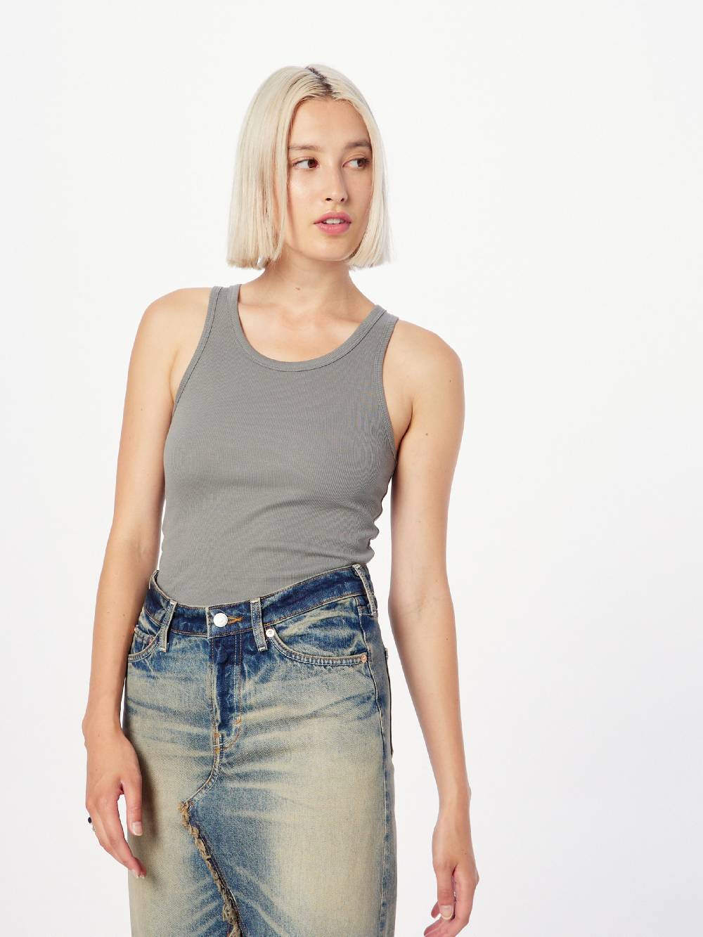 Rebirth Studios Top 'Ivy' In Grey