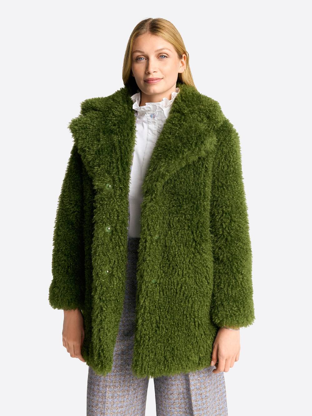 Rich & Royal Winter Coat In Olive