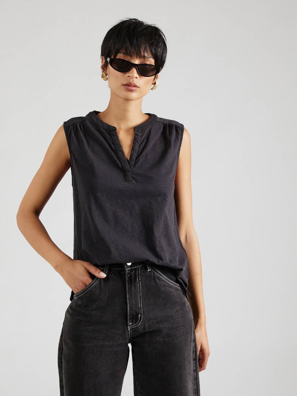 S.Oliver Blouse In Mottled Black