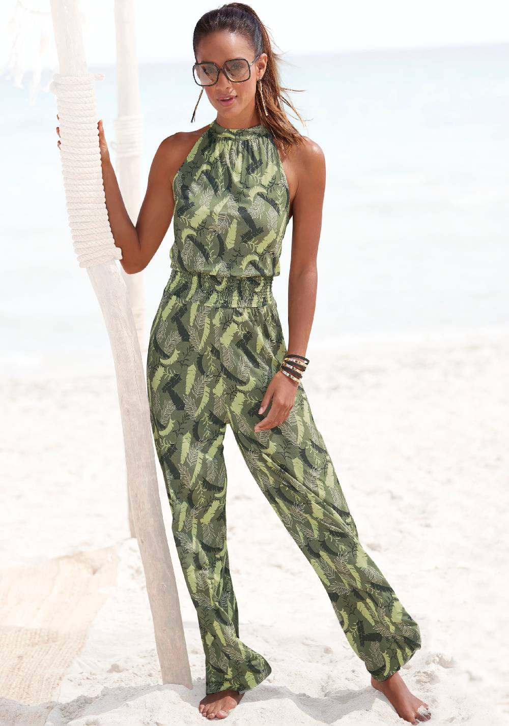 S.Oliver Jumpsuit 'LM' In Khaki, Olive